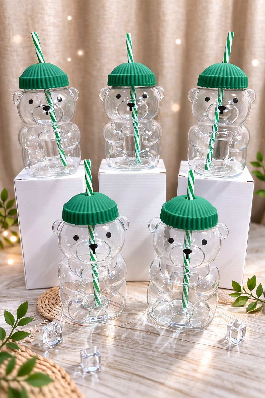 Teddy Bear Cup with Straw (PRE-ORDER ONLY)