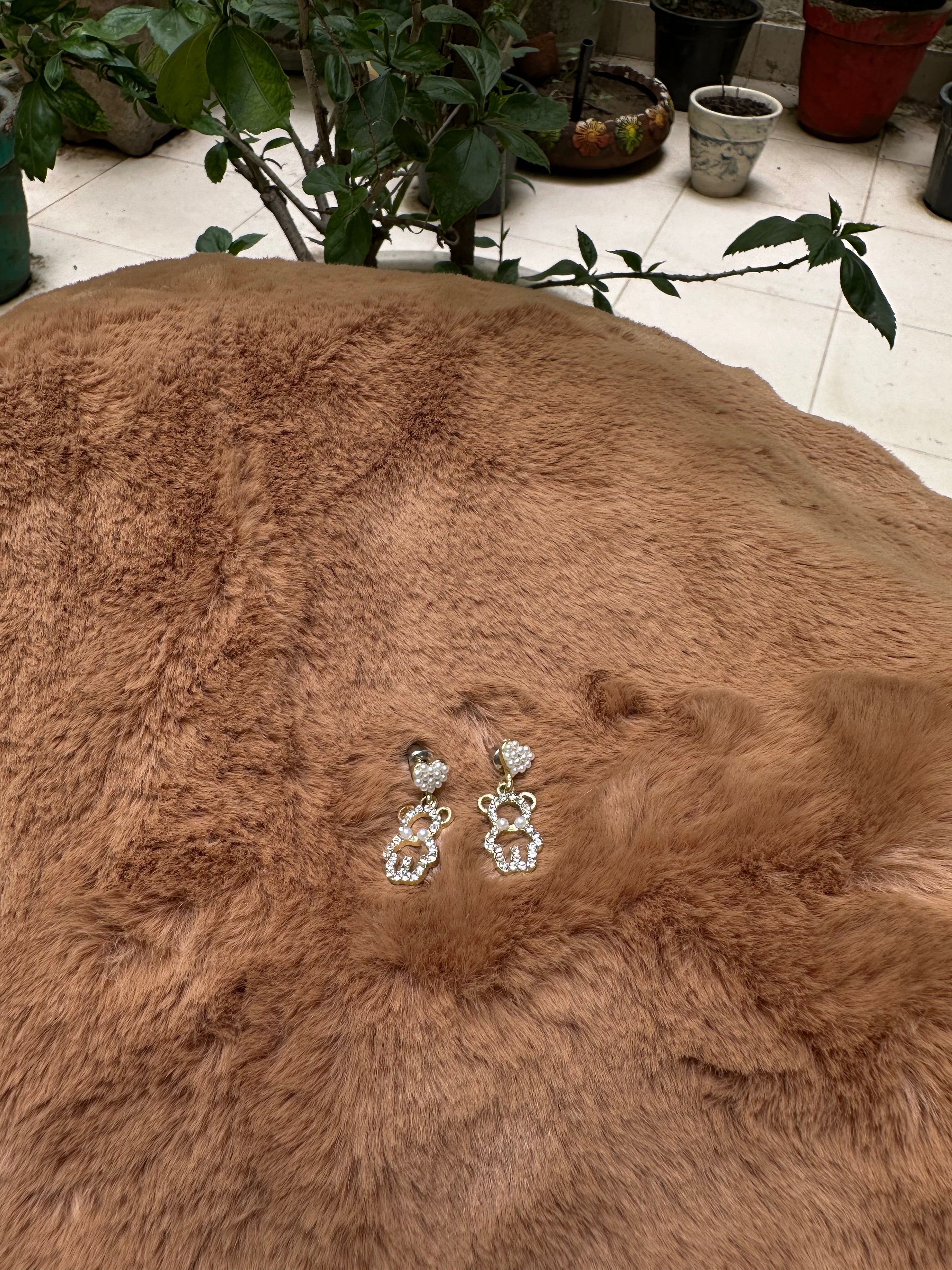 Teddy Heart Earrings