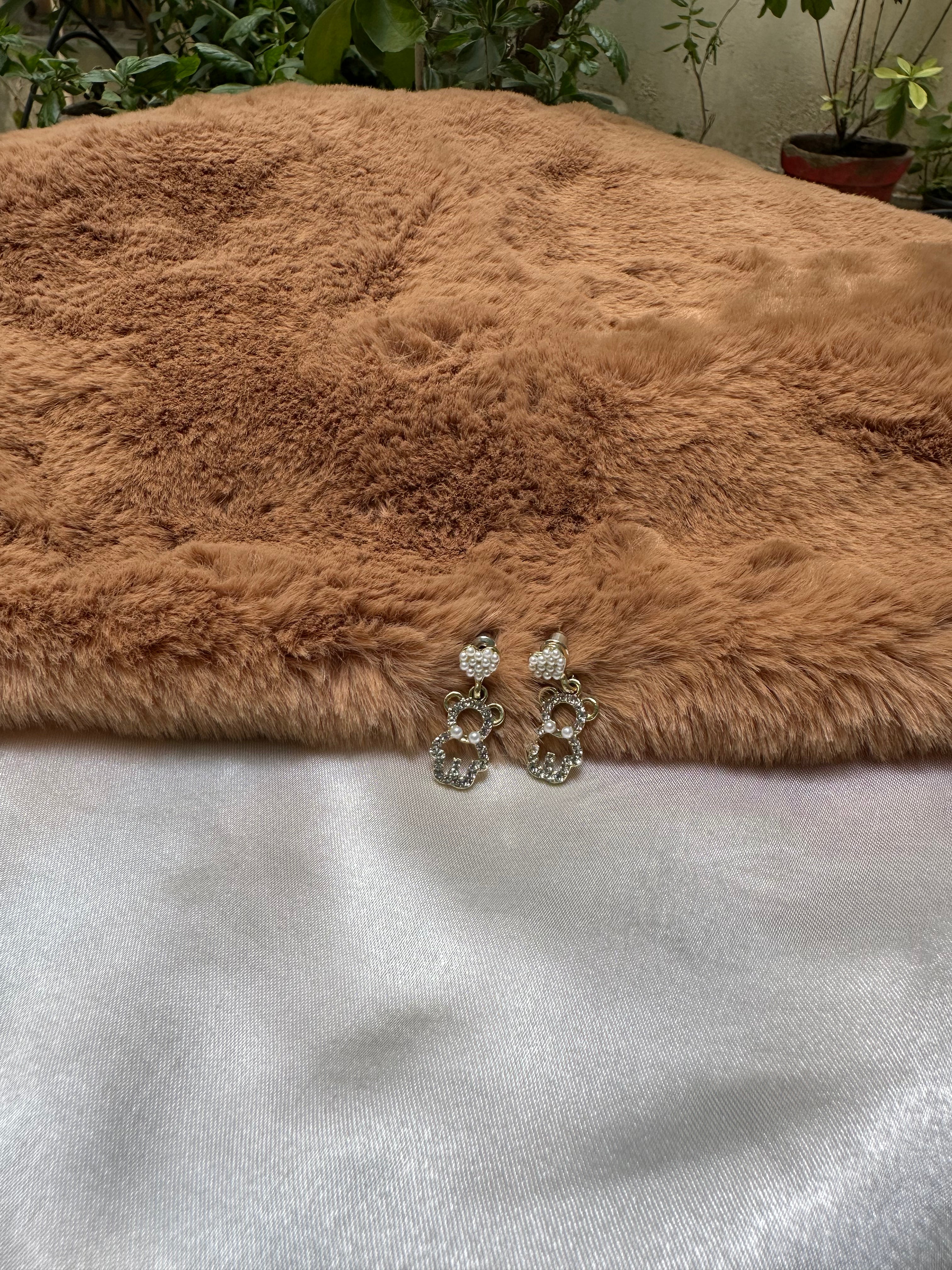 Teddy Heart Earrings