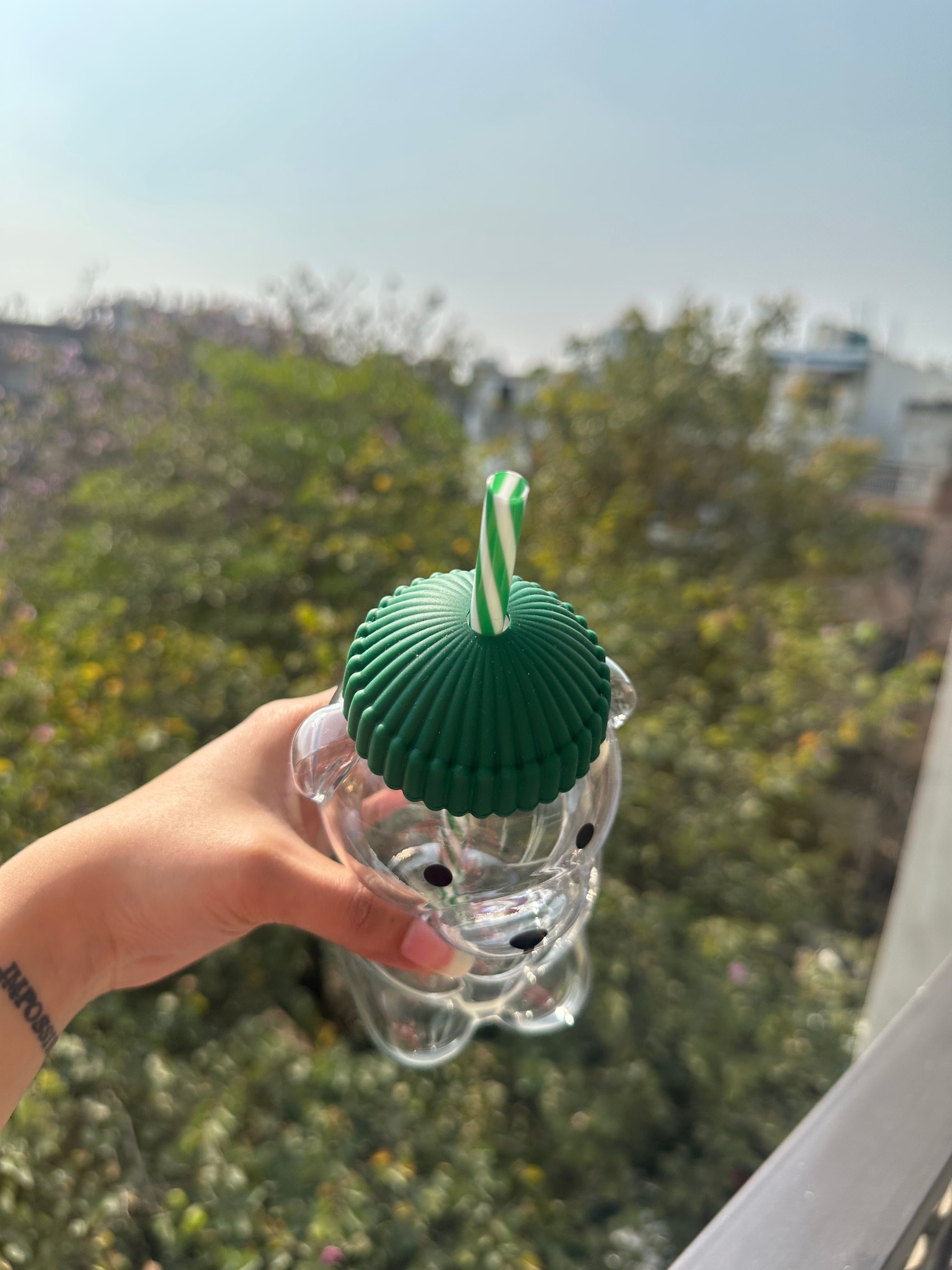 Teddy Bear Cup with Straw (PRE-ORDER ONLY)