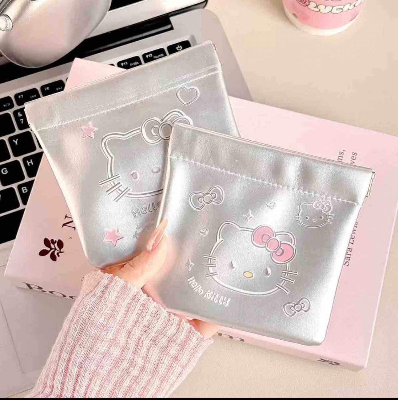 Hello Kitty Metallic Pouch
